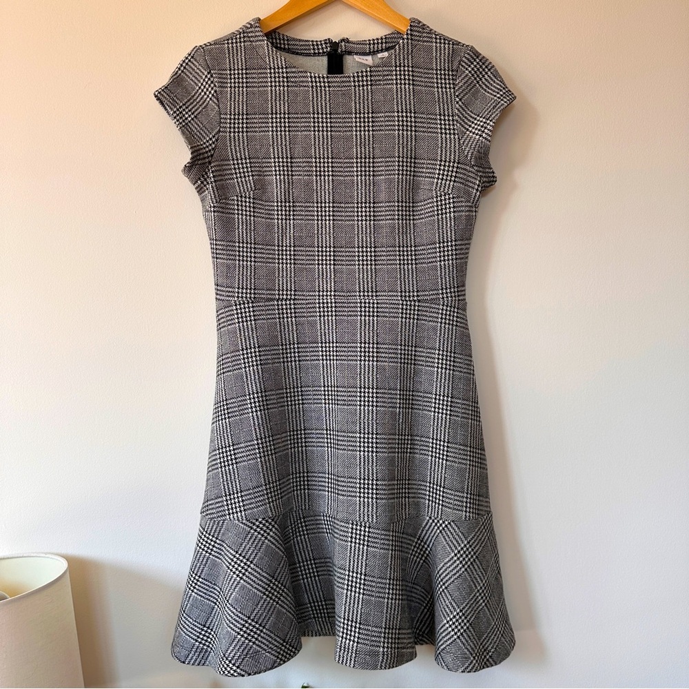 Gap Knee-Length Plaid Work Dress